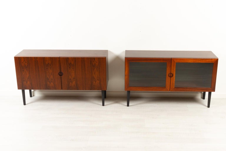 Vintage Danish Rosewood Sideboards by Bramin 1970s For Sale 9