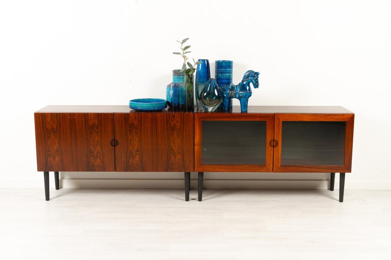 Vintage Danish Rosewood Sideboards by Bramin 1970s For Sale 11