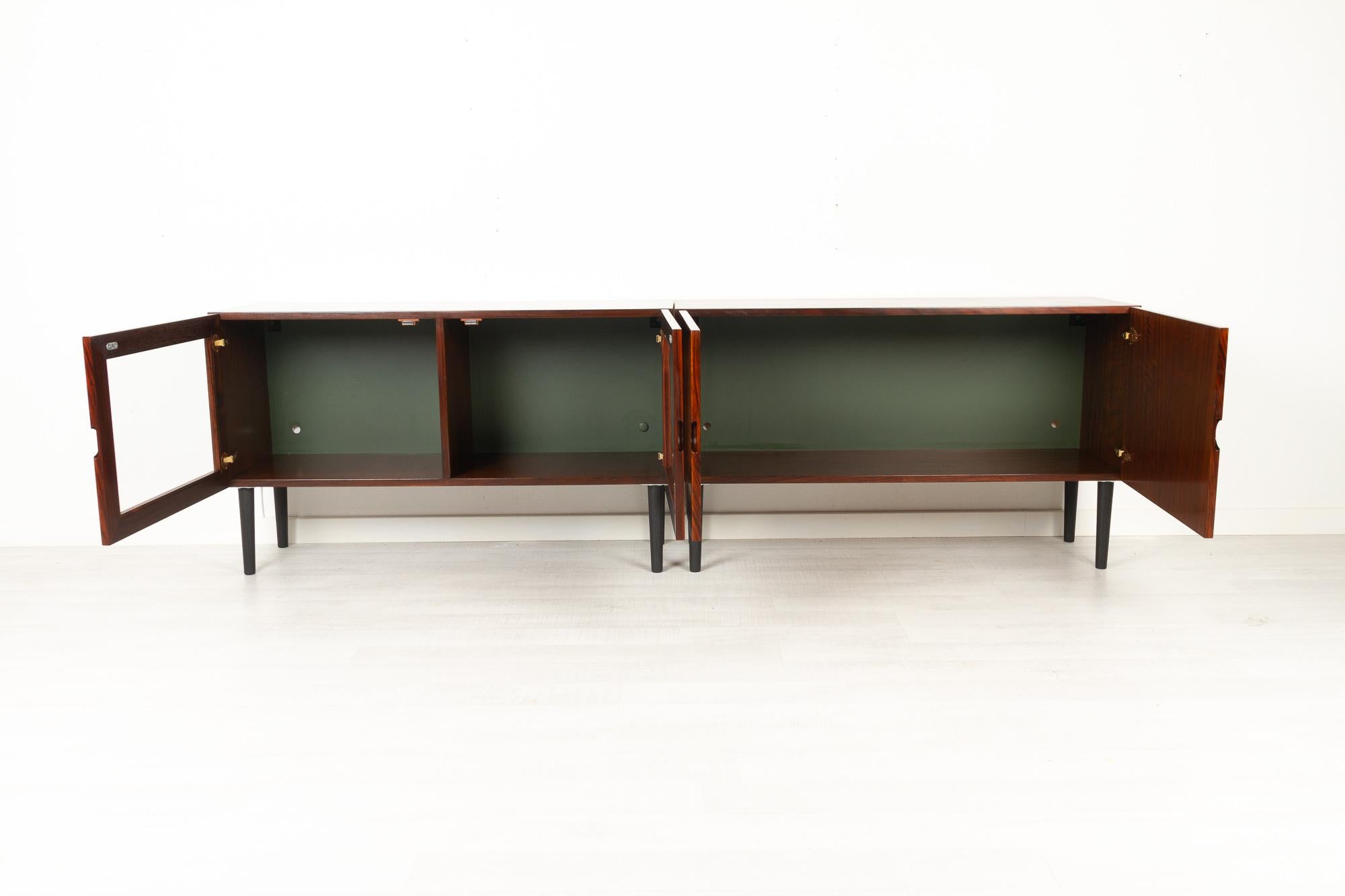Late 20th Century Vintage Danish Rosewood Sideboards by Bramin 1970s