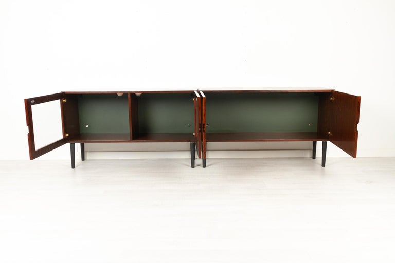 Late 20th Century Vintage Danish Rosewood Sideboards by Bramin 1970s For Sale