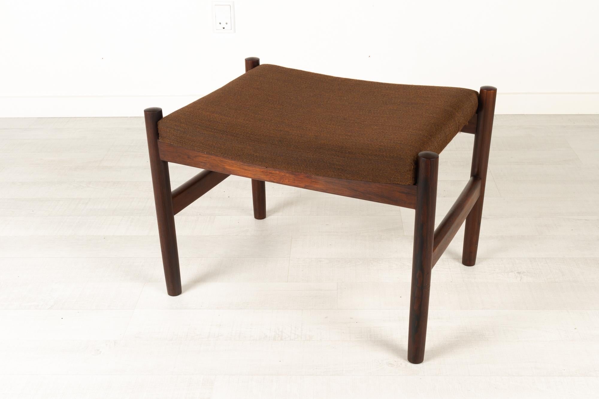 Vintage Danish Rosewood Stool by Spøttrup, 1960s In Good Condition In Asaa, DK