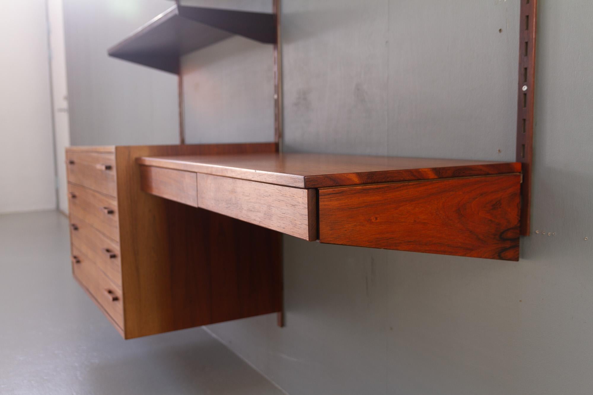 Vintage Danish Rosewood Wall Unit by Kai Kristiansen for FM, 1960s 5