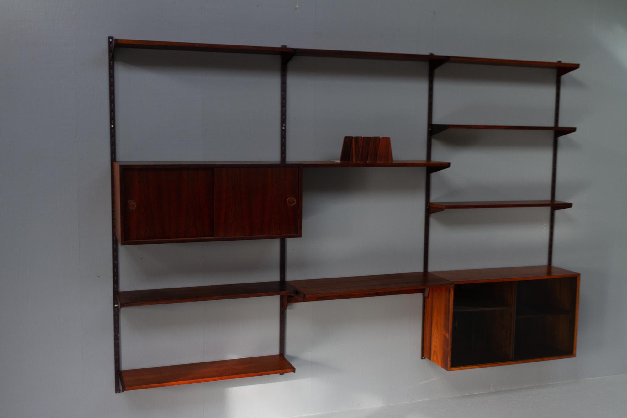 Vintage Danish Rosewood Wall Unit by Kai Kristiansen for FM, 1960s 6
