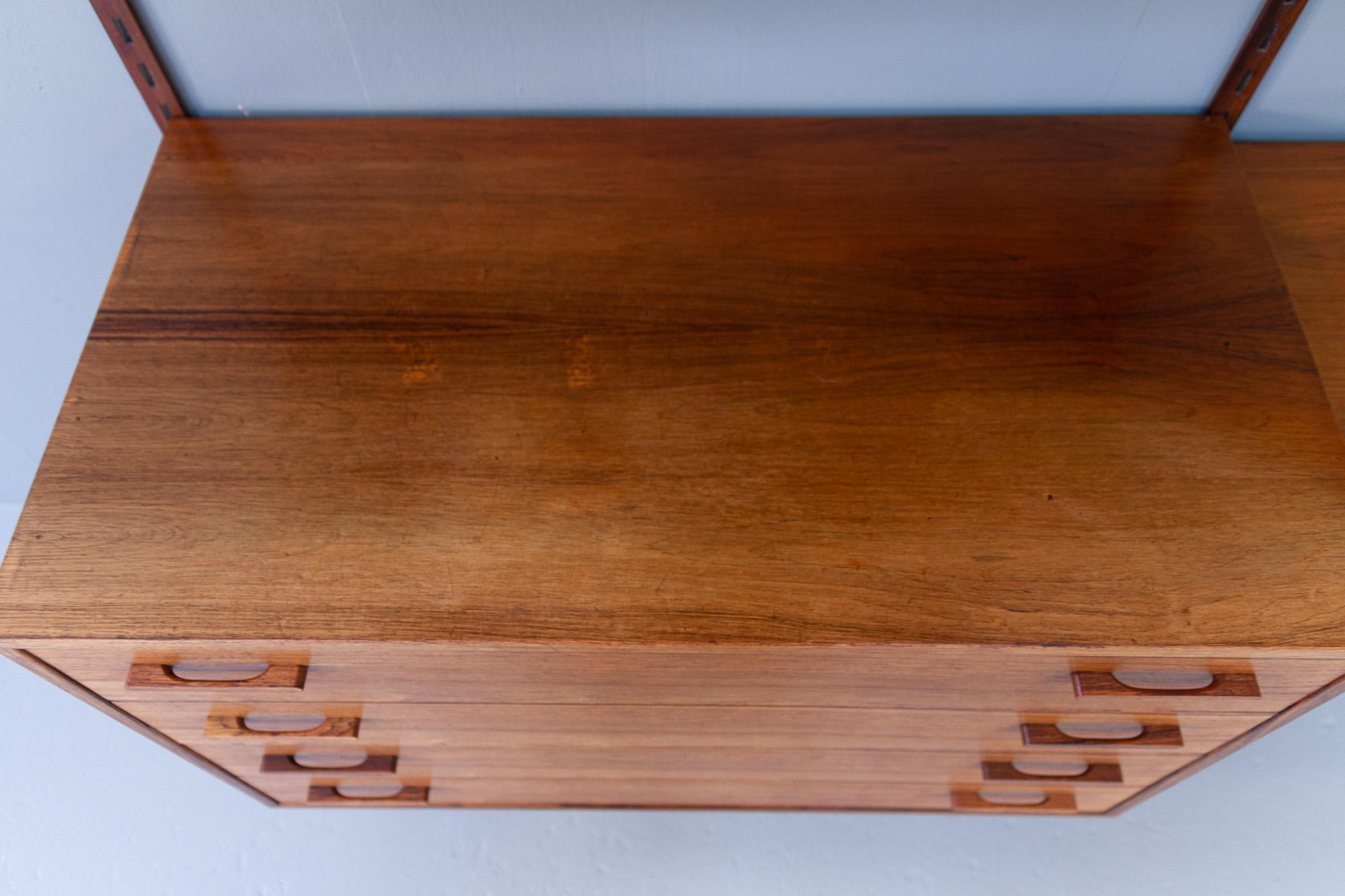 Vintage Danish Rosewood Wall Unit by Kai Kristiansen for FM, 1960s 8