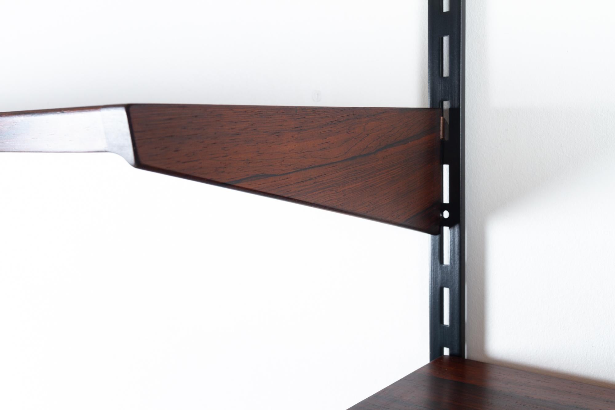 Vintage Danish Rosewood Wall Unit by Kai Kristiansen for FM 1960s 9