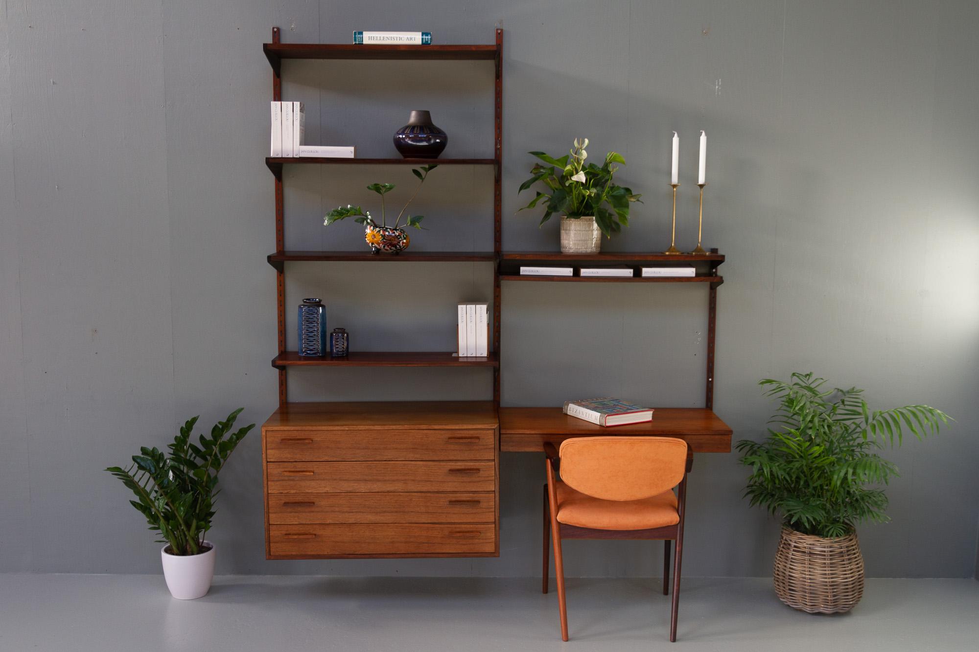Vintage Danish Rosewood Wall Unit by Kai Kristiansen for FM, 1960s 9