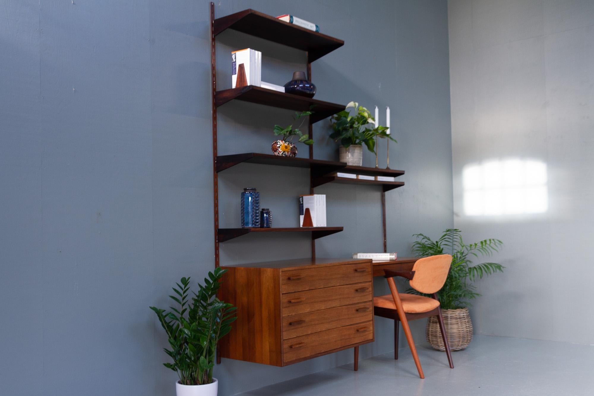 Vintage Danish Rosewood Wall Unit by Kai Kristiansen for FM, 1960s 10