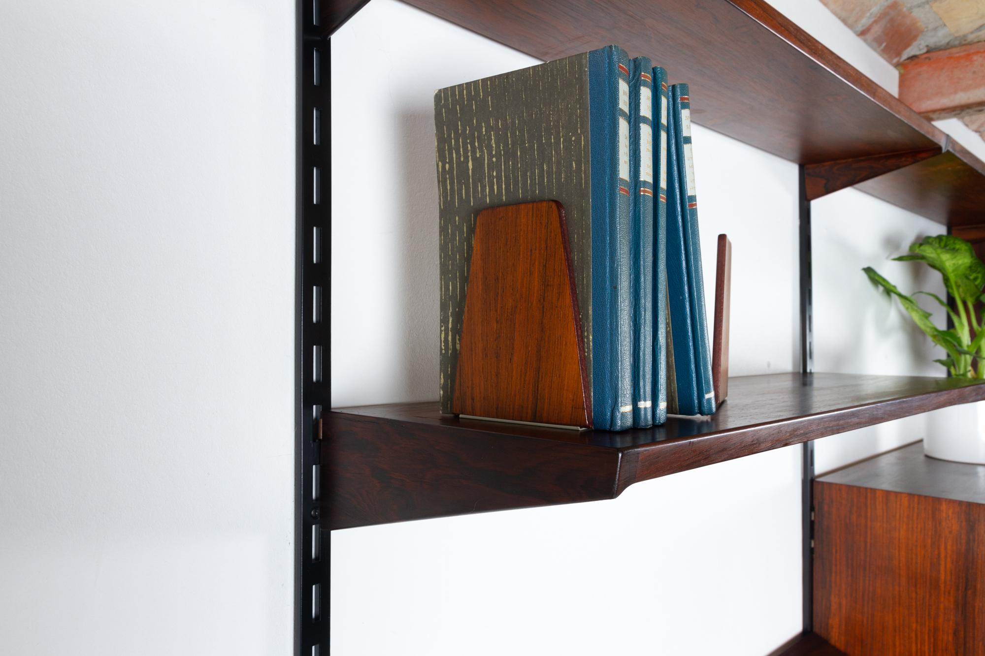 Vintage Danish Rosewood Wall Unit by Kai Kristiansen for FM 1960s 13