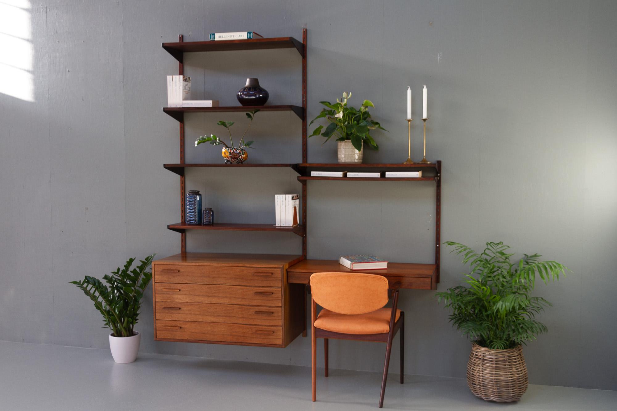 Vintage Danish Rosewood Wall Unit by Kai Kristiansen for FM, 1960s 15