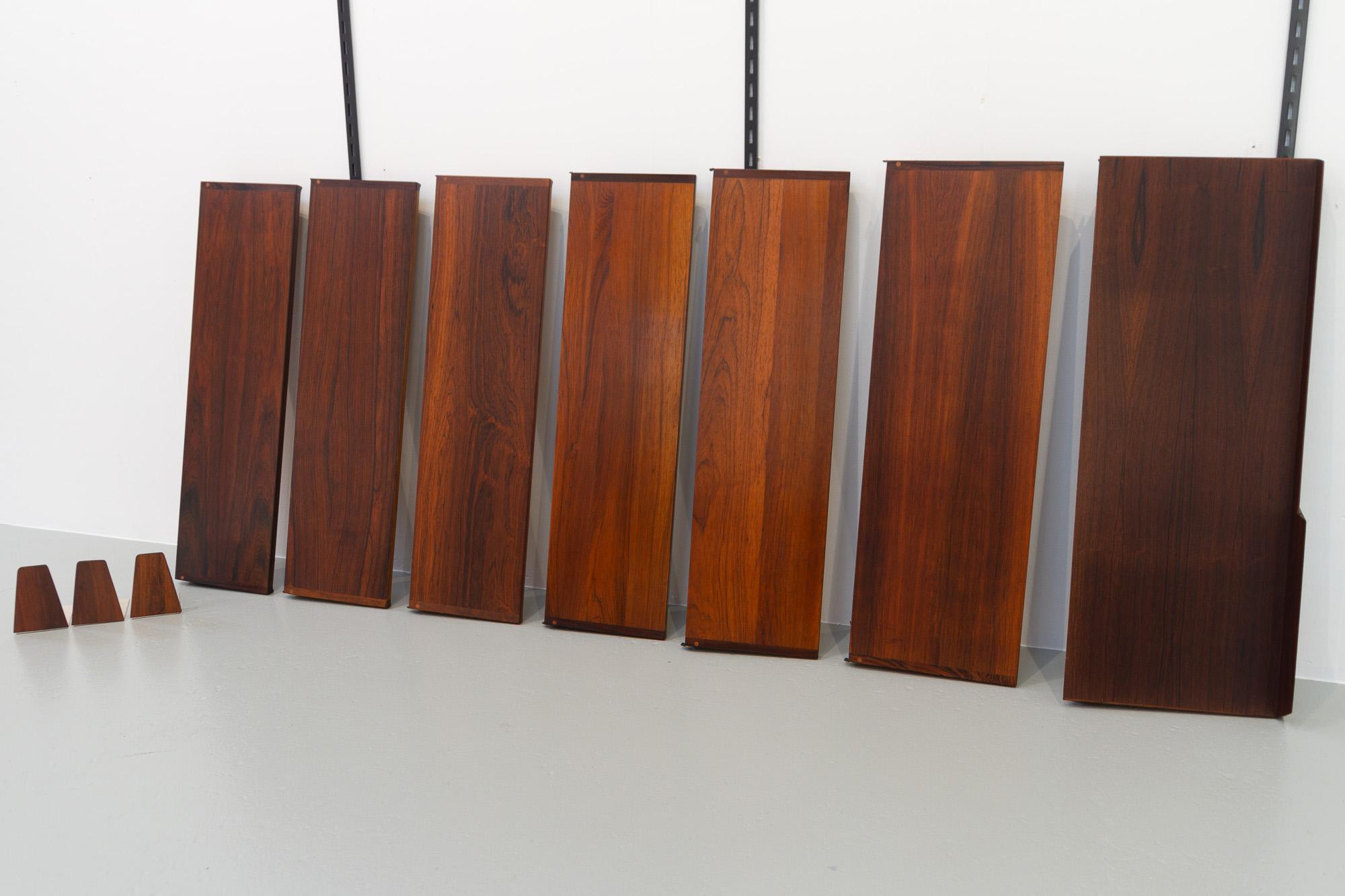Vintage Danish Rosewood Wall Unit by Kai Kristiansen for FM, 1960s 13