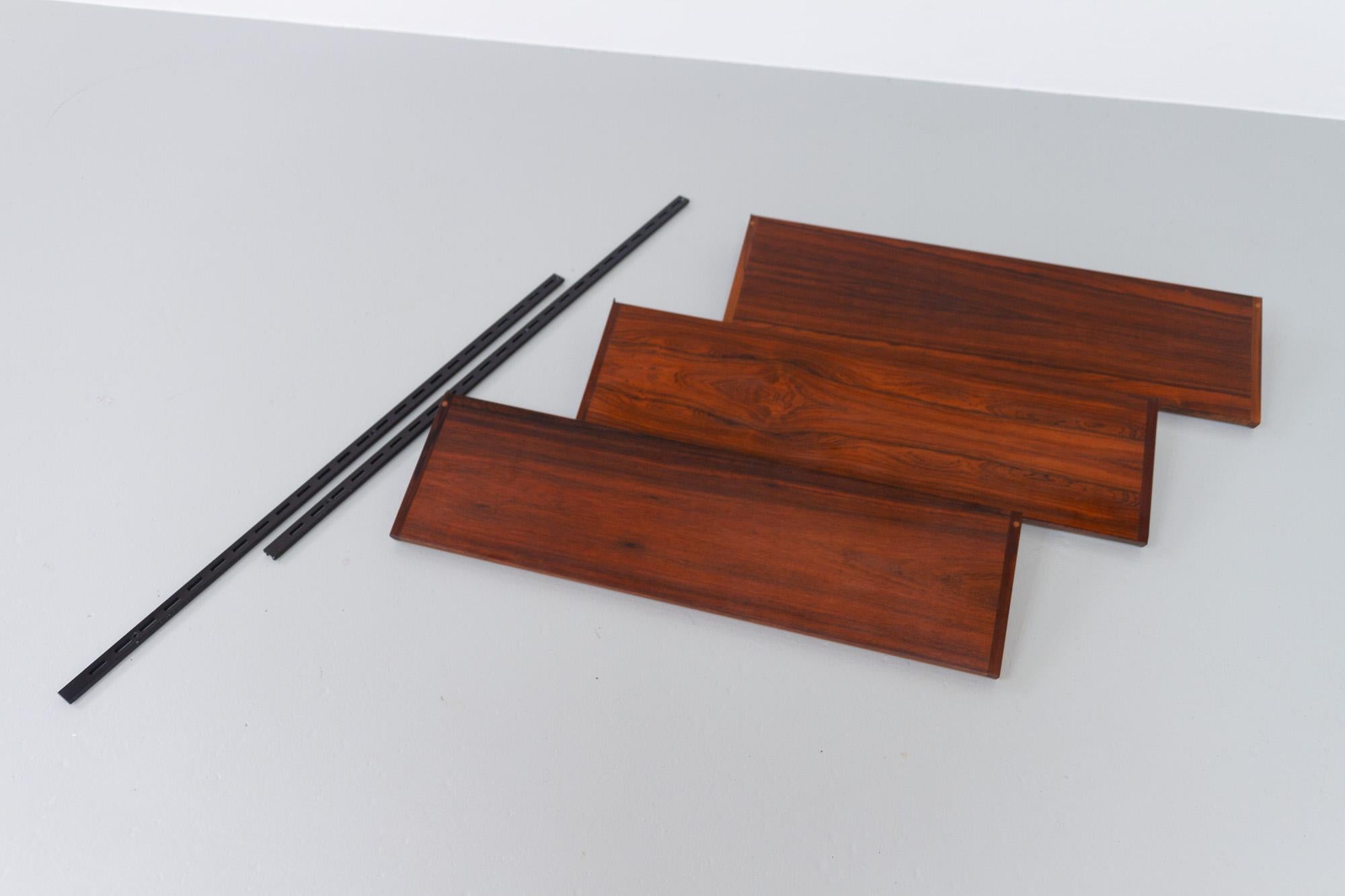 Vintage Danish Rosewood Wall Unit by Kai Kristiansen for FM, 1960s For Sale 12