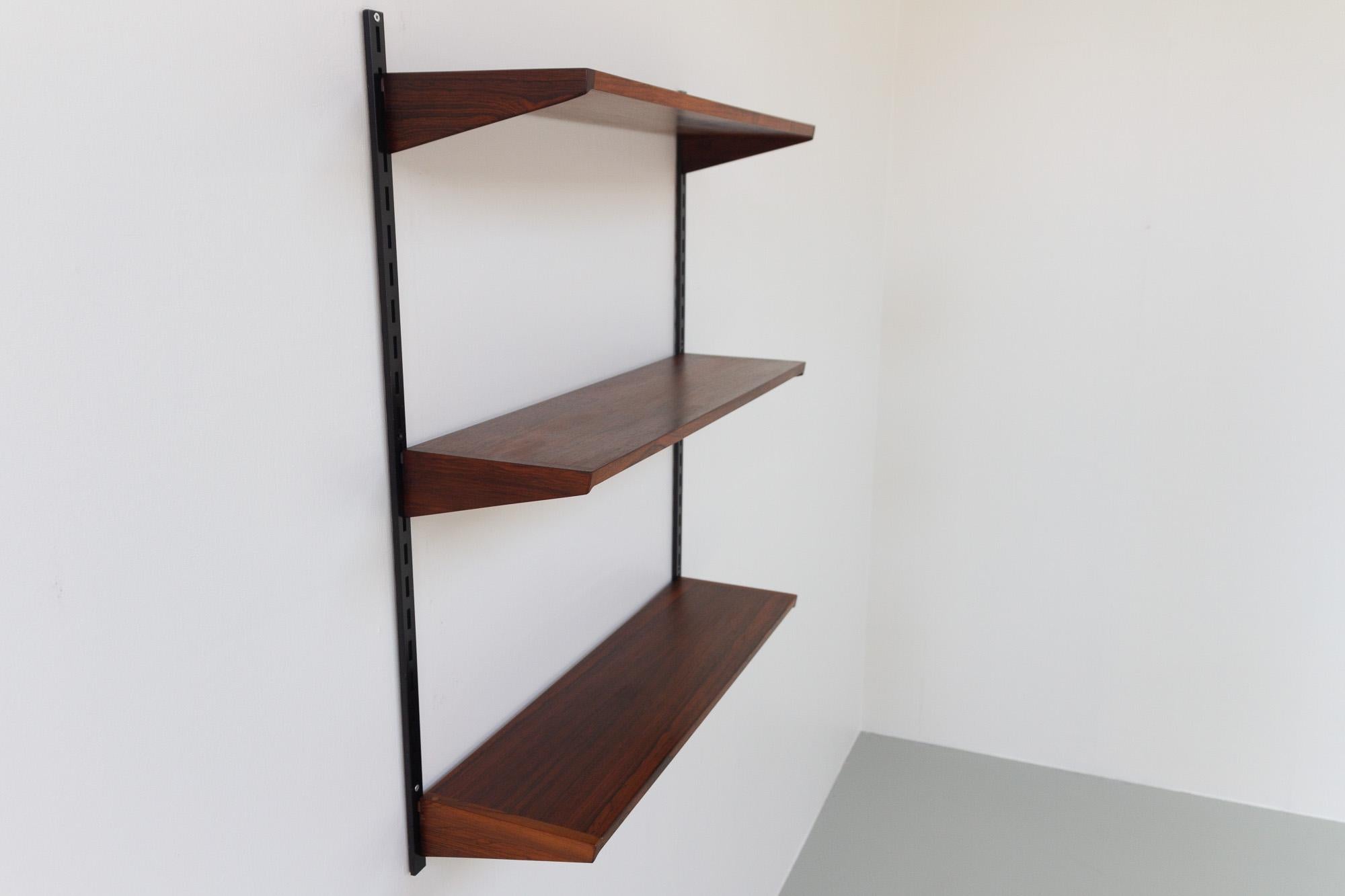 Vintage Danish Rosewood Wall Unit by Kai Kristiansen for FM, 1960s For Sale 14
