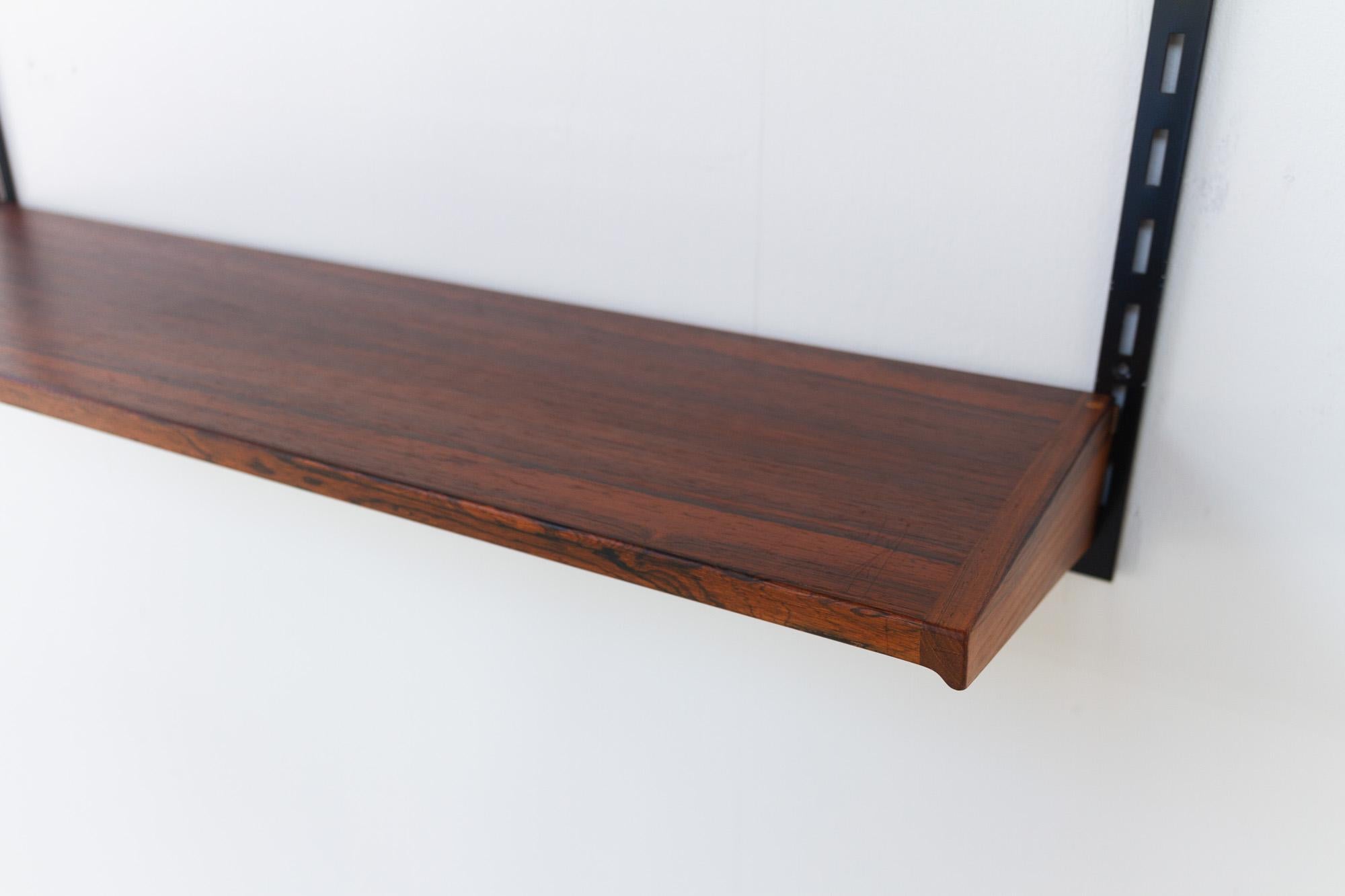 Vintage Danish Rosewood Wall Unit by Kai Kristiansen for FM, 1960s For Sale 15