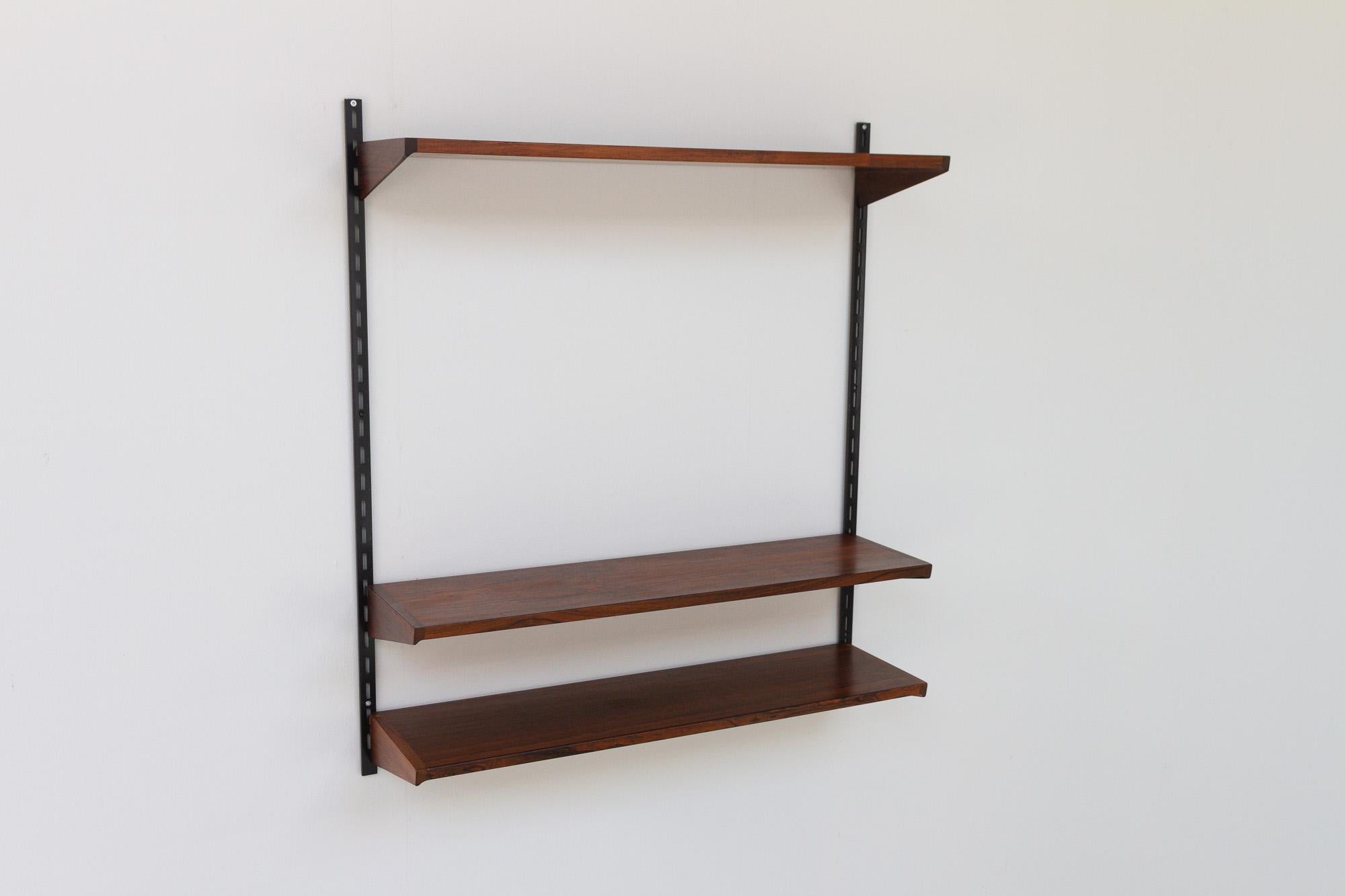 Vintage Danish Rosewood Wall Unit by Kai Kristiansen for FM, 1960s For Sale 19