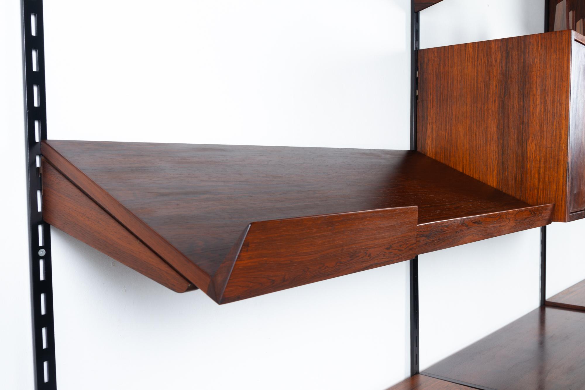 Vintage Danish Rosewood Wall Unit by Kai Kristiansen for FM 1960s 1