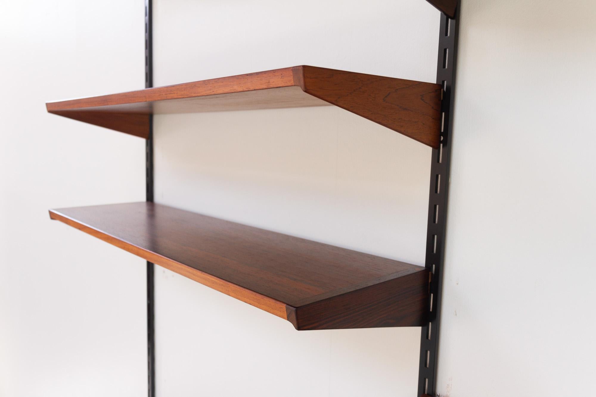 Vintage Danish Rosewood Wall Unit by Kai Kristiansen for FM, 1960s In Good Condition In Asaa, DK