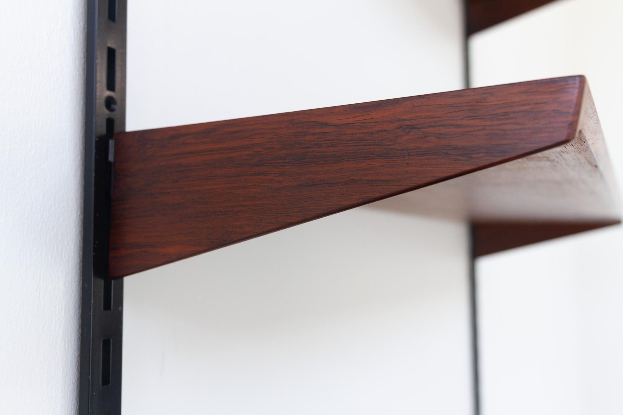 Mid-Century Modern Vintage Danish Rosewood Wall Unit by Kai Kristiansen for FM, 1960s For Sale
