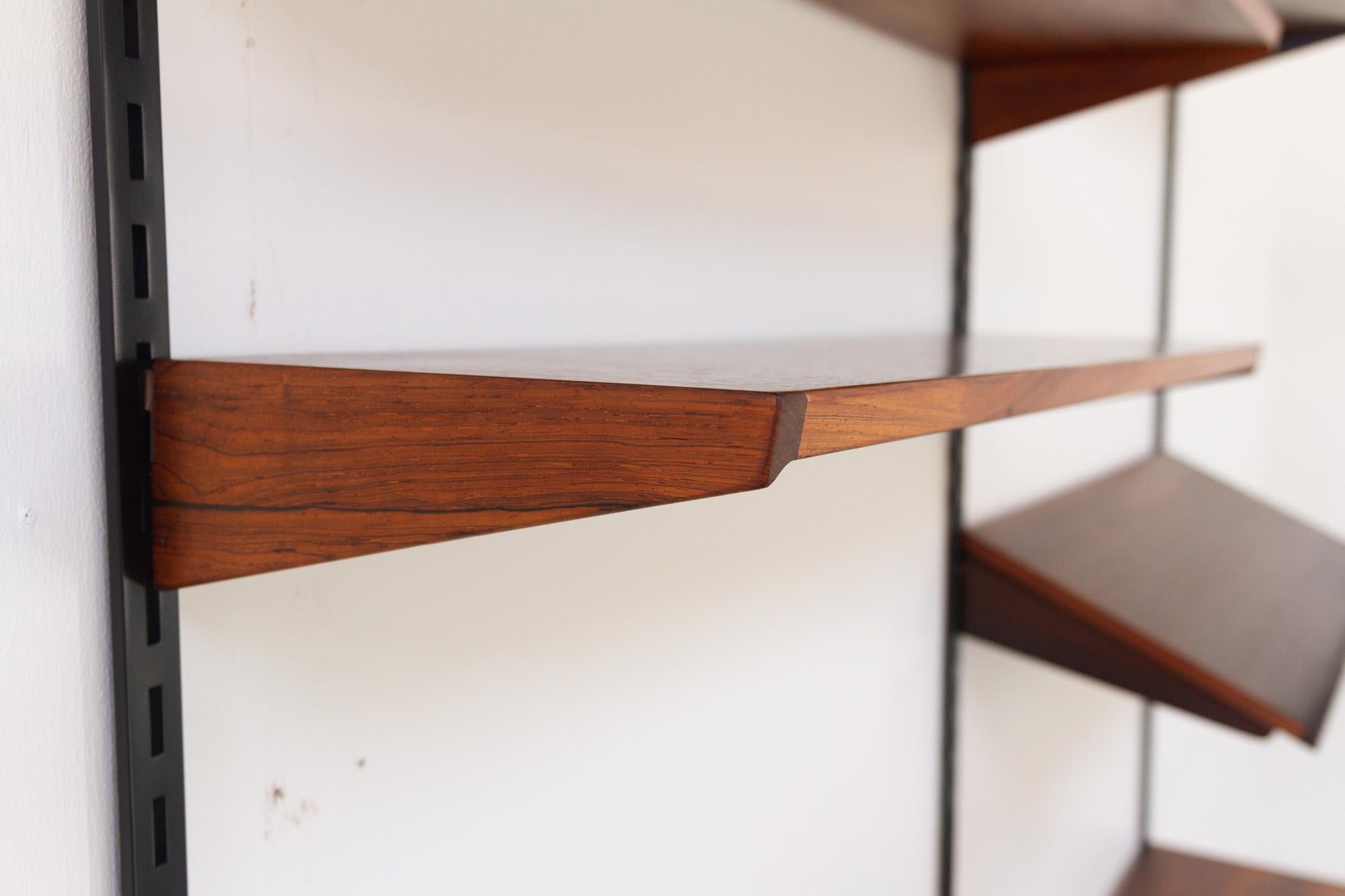 Vintage Danish Rosewood Wall Unit by Kai Kristiansen for FM, 1960s 2