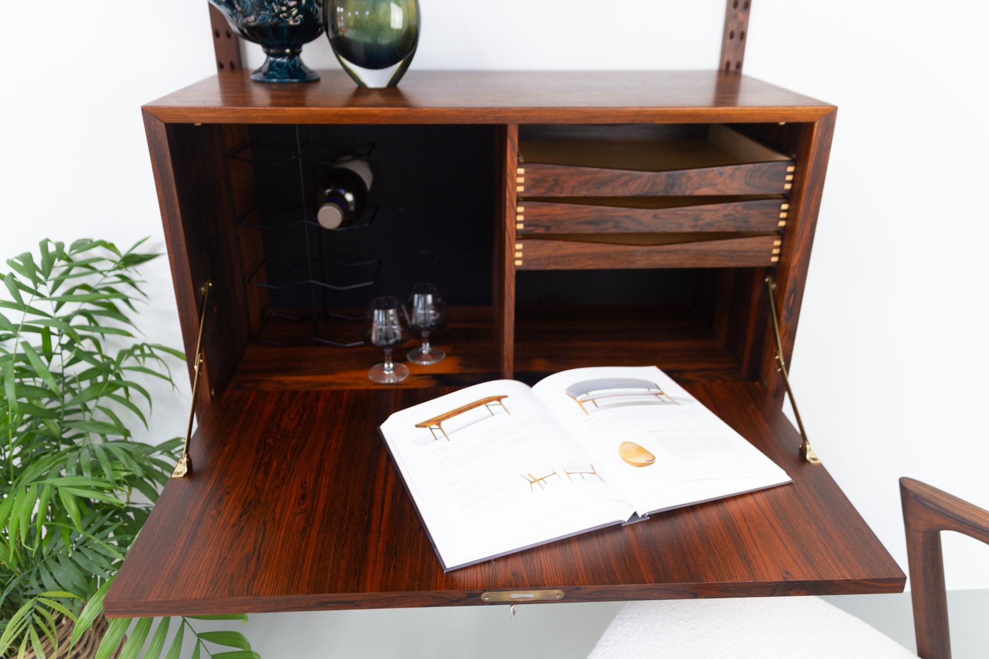 Vintage Danish Rosewood Wall Unit by Poul Cadovius for Cado, 1960s 9