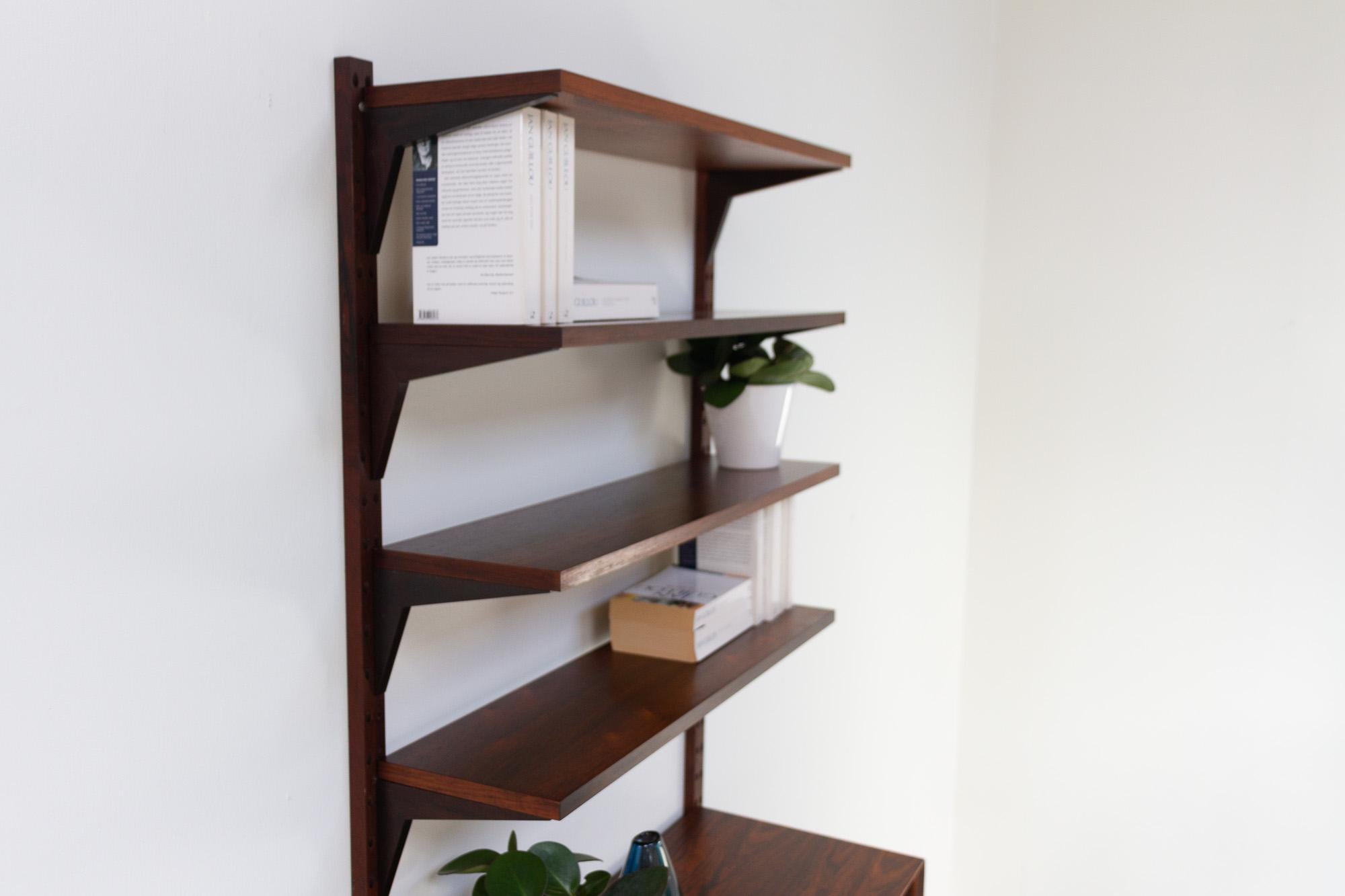 Vintage Danish Rosewood Wall Unit by Poul Cadovius for Cado, 1960s 10