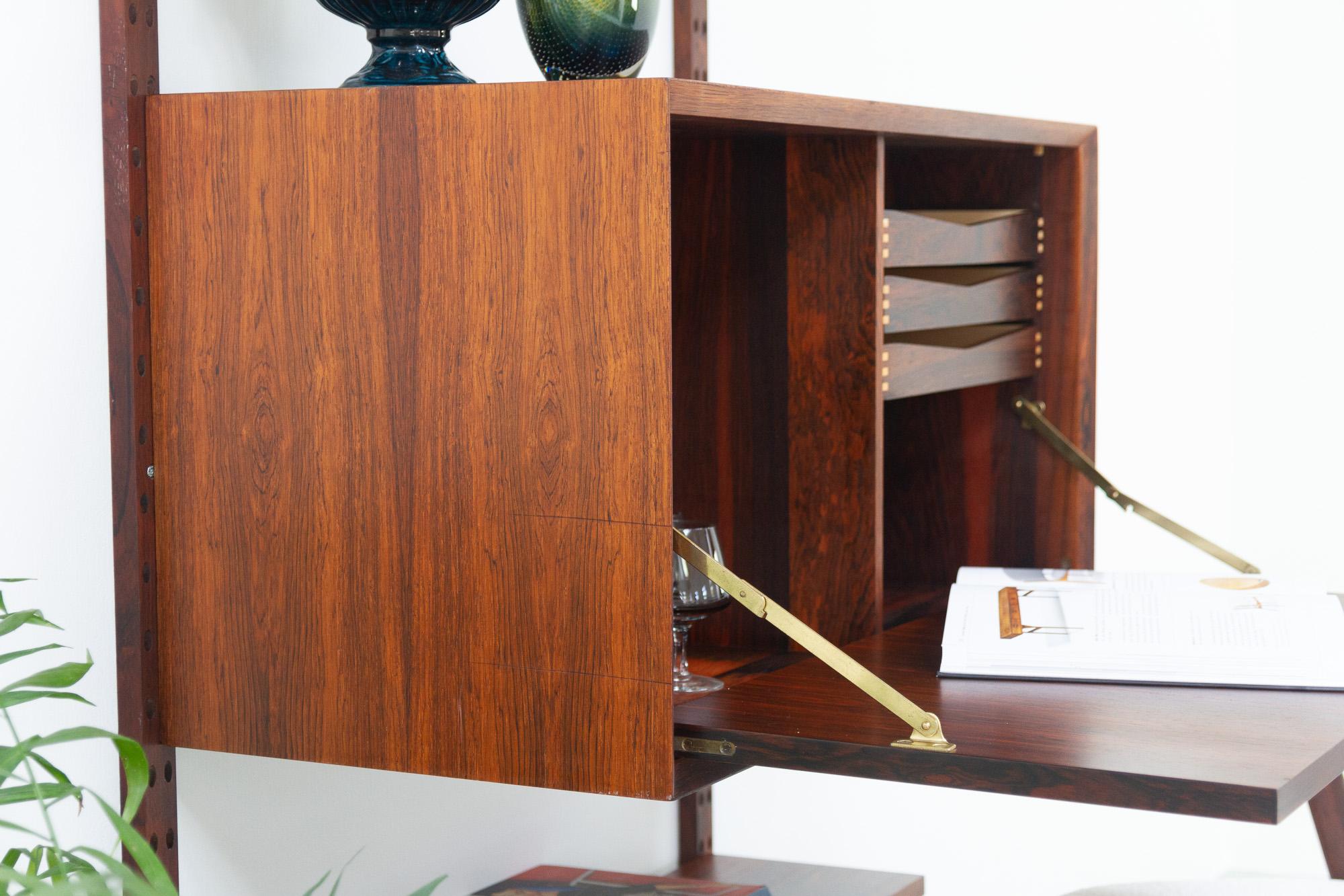 Vintage Danish Rosewood Wall Unit by Poul Cadovius for Cado, 1960s 14