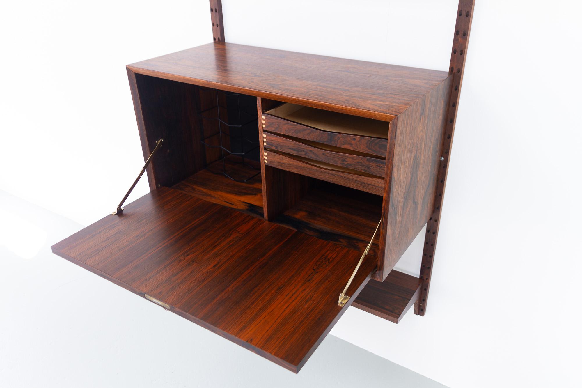 Mid-Century Modern Vintage Danish Rosewood Wall Unit by Poul Cadovius for Cado, 1960s