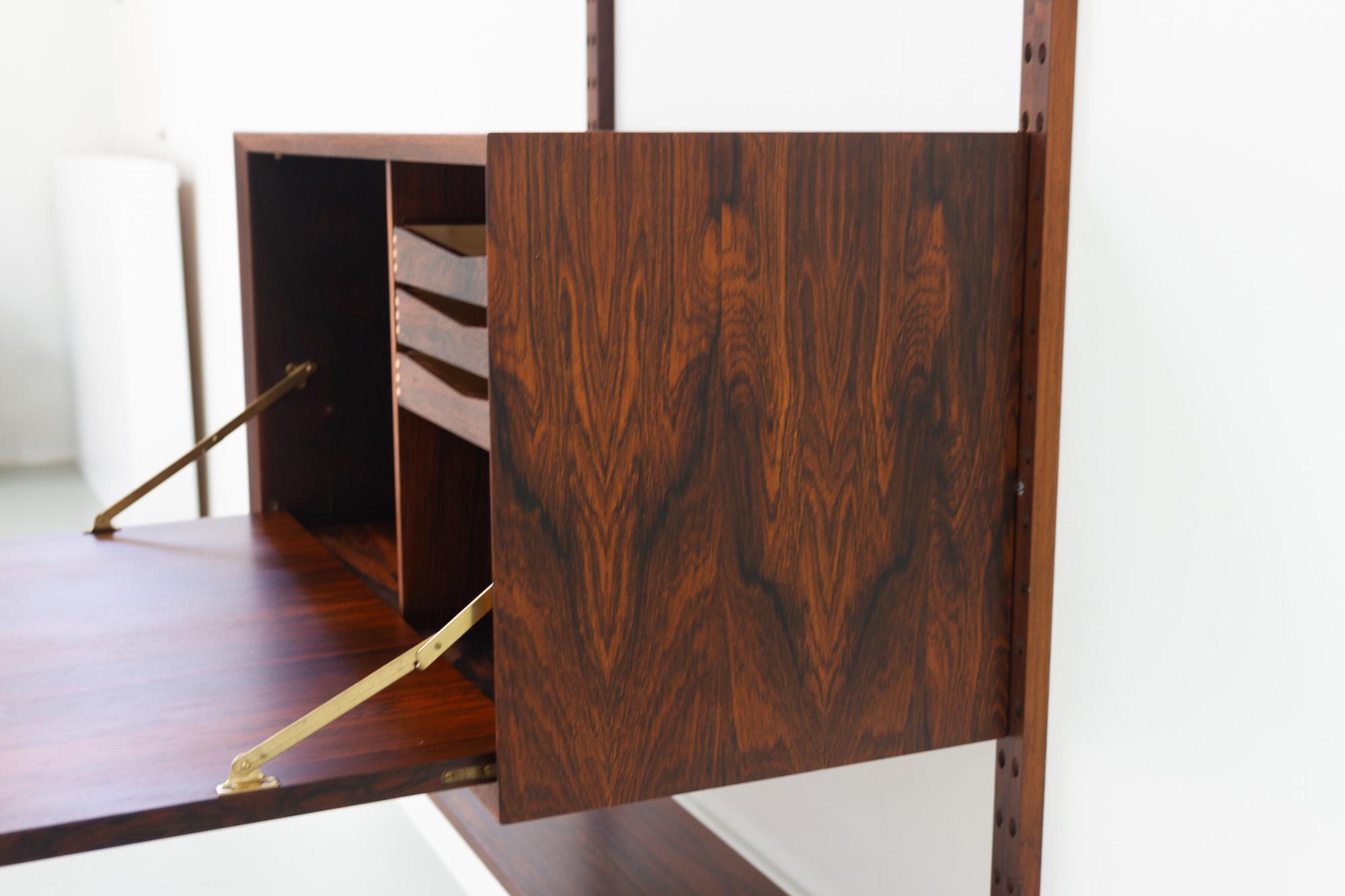 Mid-20th Century Vintage Danish Rosewood Wall Unit by Poul Cadovius for Cado, 1960s