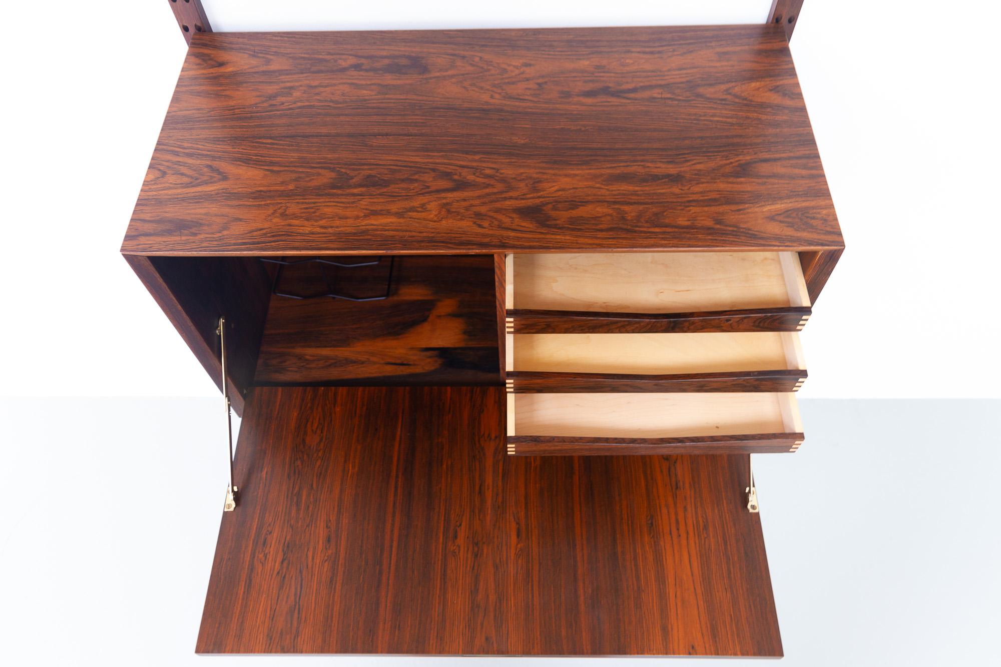 Vintage Danish Rosewood Wall Unit by Poul Cadovius for Cado, 1960s 1
