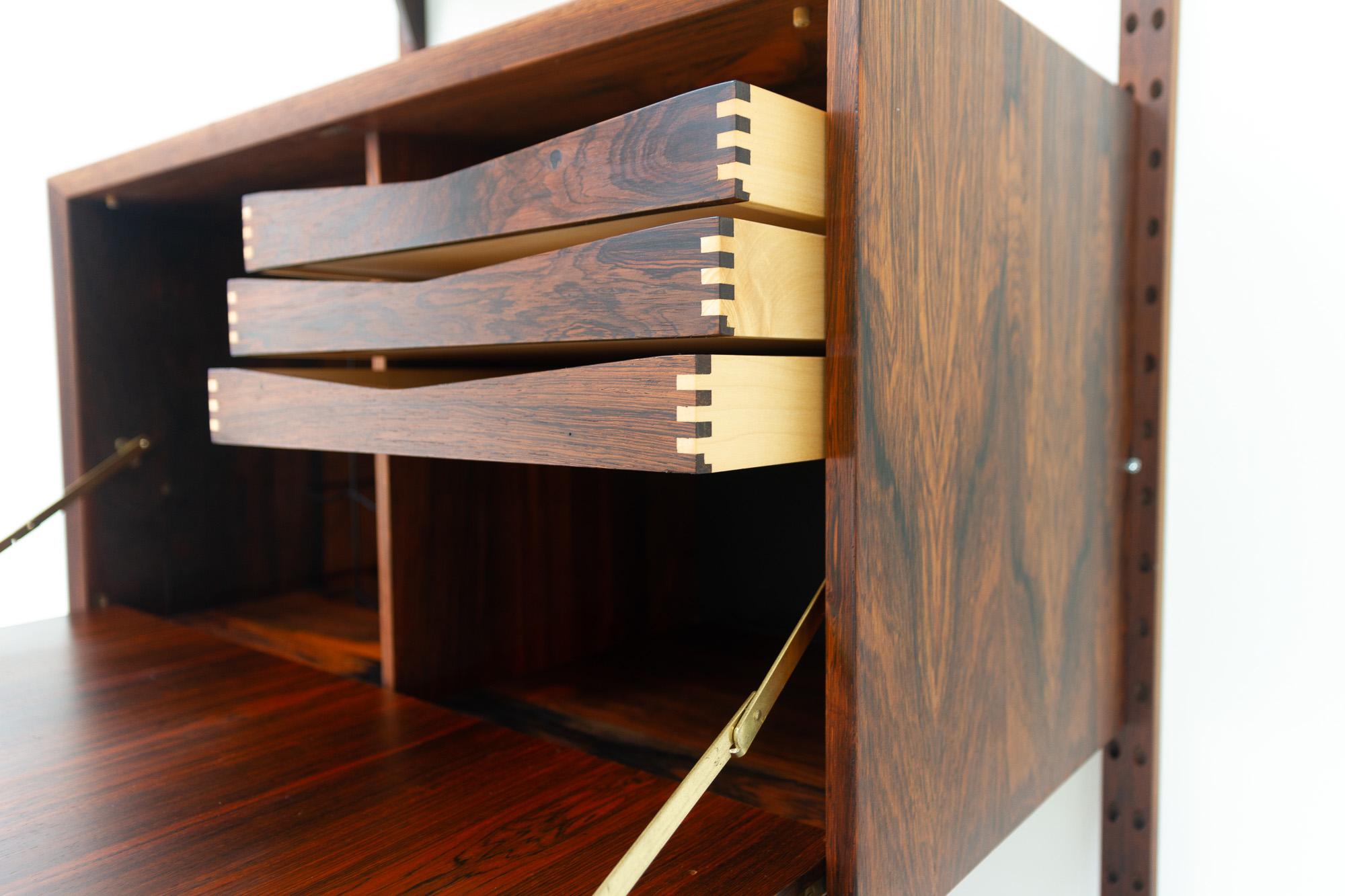 Vintage Danish Rosewood Wall Unit by Poul Cadovius for Cado, 1960s 2