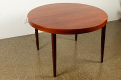 Vintage Danish Round Extendable Rosewood Dining Table, 1960s
