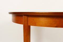 Vintage Danish Round Extendable Teak Dining Table, 1960s
