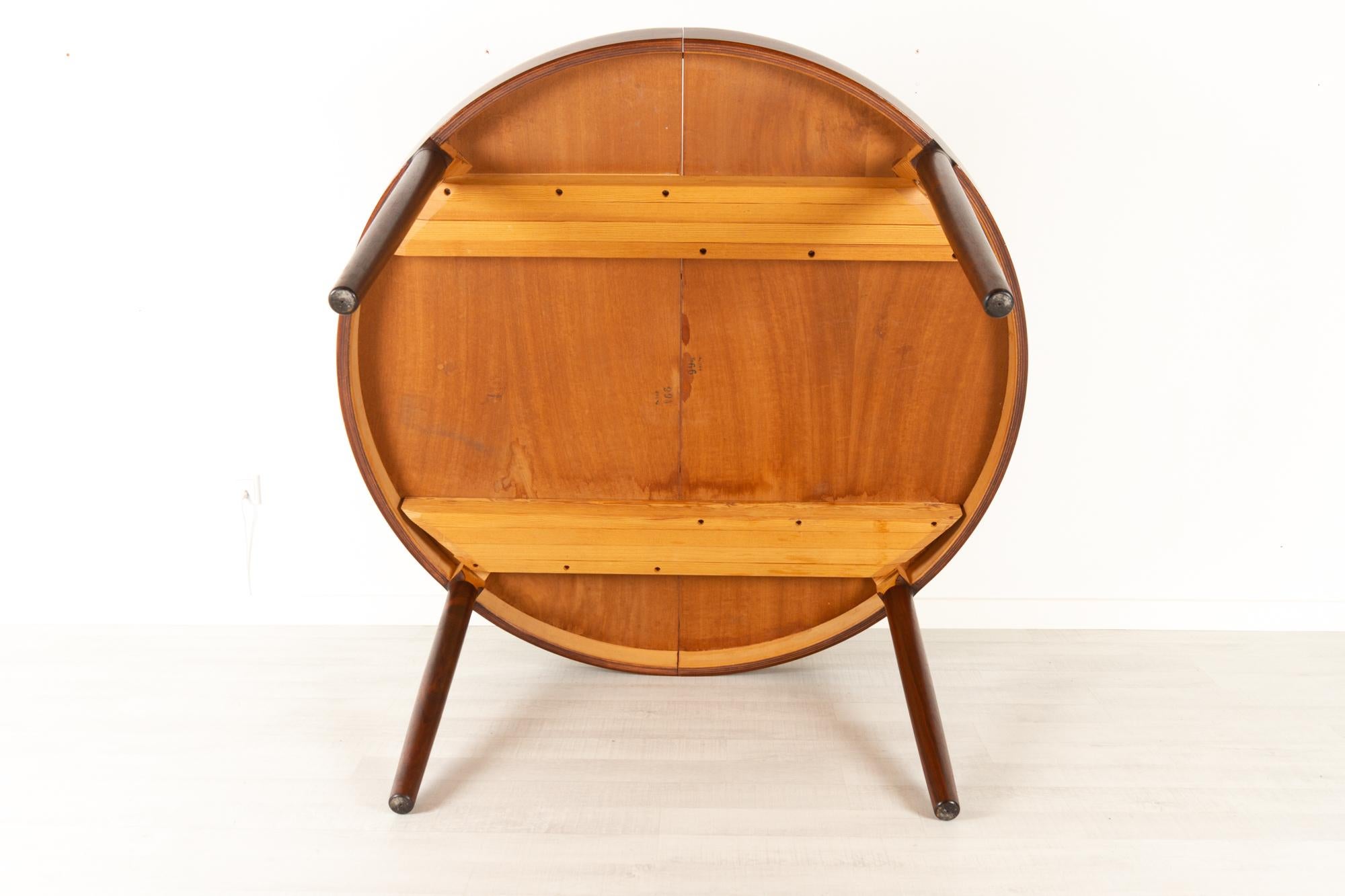Vintage Danish Round Rosewood Dining Table by Harry Østergaard, 1960s 9