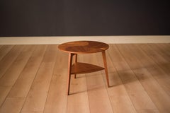 Vintage Danish Round Teak Side Table by Møbelintarsia