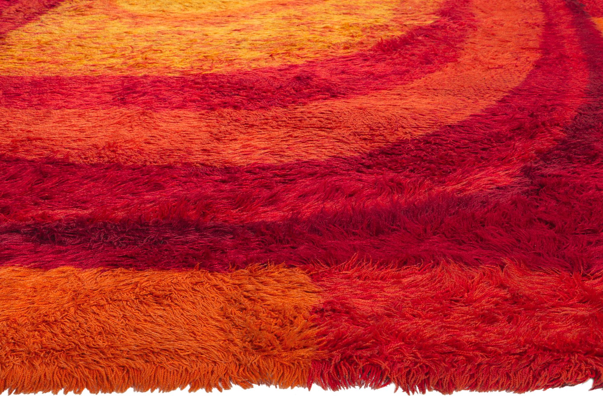 Hand-Knotted Vintage Ege Tæpper Rya Carpet  For Sale