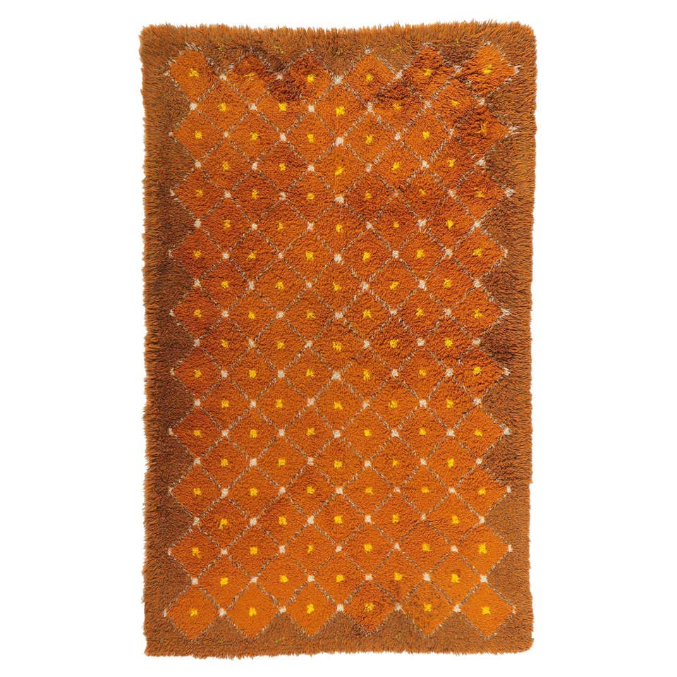 Mid-Century Modern Scandinavian Rya Rug by Højer Eksport Wilton For ...