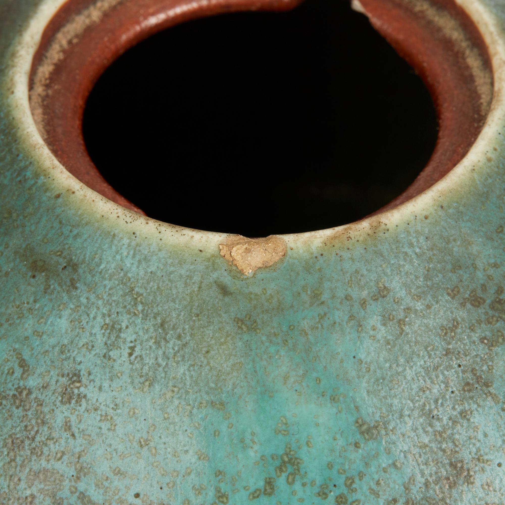 Vintage Danish Saxbo Eva Stæhr-nielsen Green Art Pottery Teapot 1