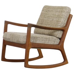 Vintage Danish Senator Rocking Chair by Ole Wanscher for Cado, 1960s