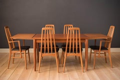 Vintage Danish Set of Six Teak Eva Dining Chairs by Niels Koefoed
