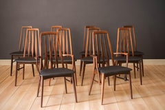 Vintage Danish Set of Ten Rosewood Eva Dining Chairs by Niels Koefoed