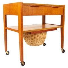Vintage Danish Sewing Table, 1960s