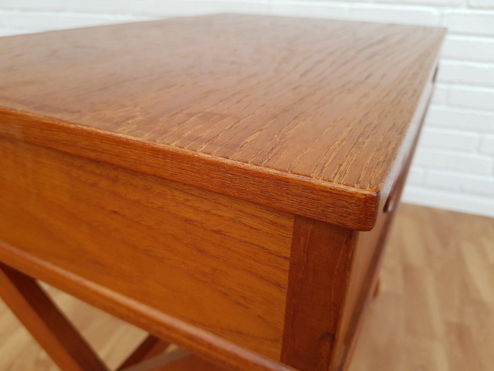 Vintage Danish Sewing Table, Teak Wood, 60s For Sale 4