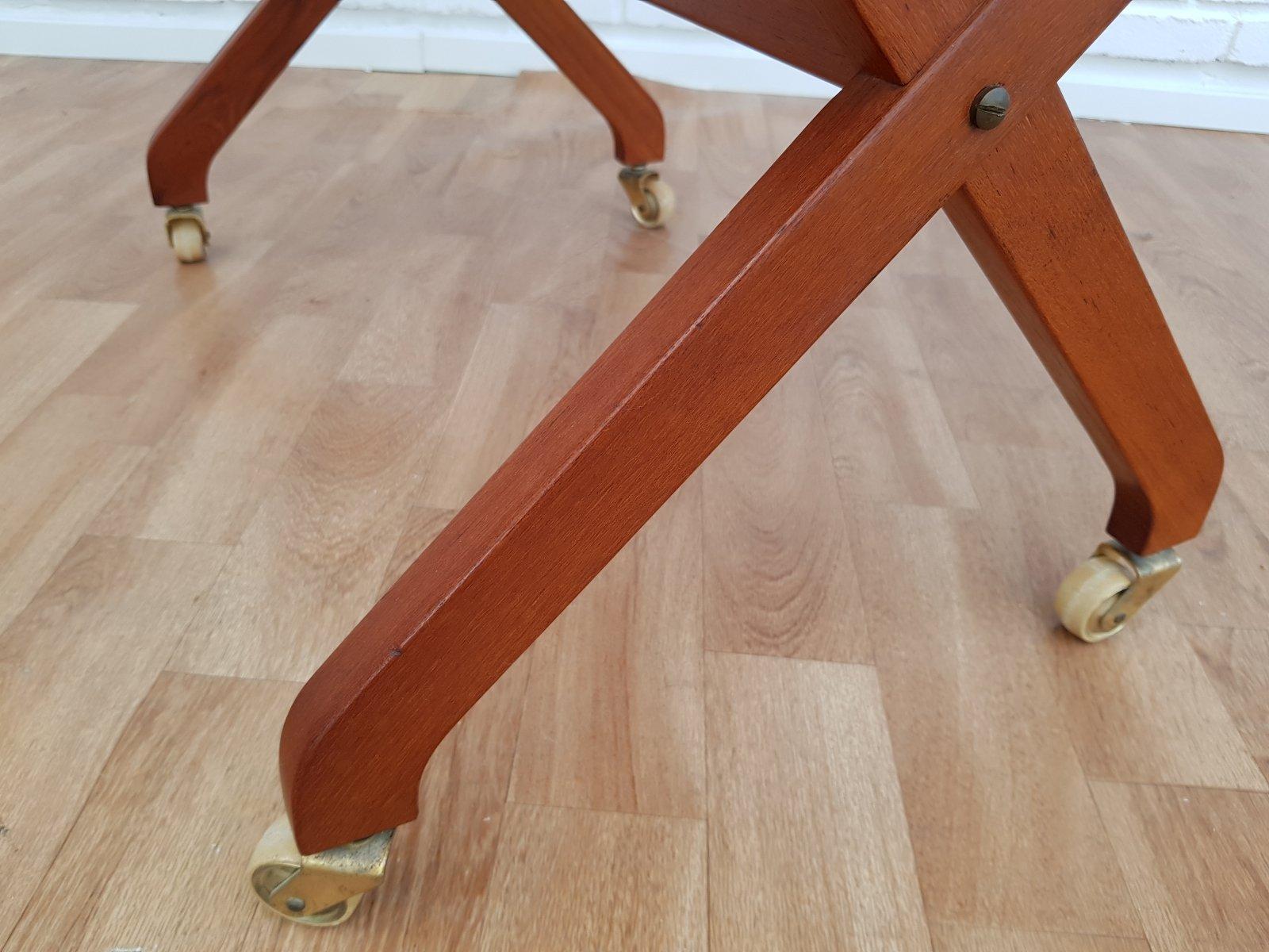 Vintage Danish Sewing Table, Teak Wood, 60s In Good Condition For Sale In Tarm, 82