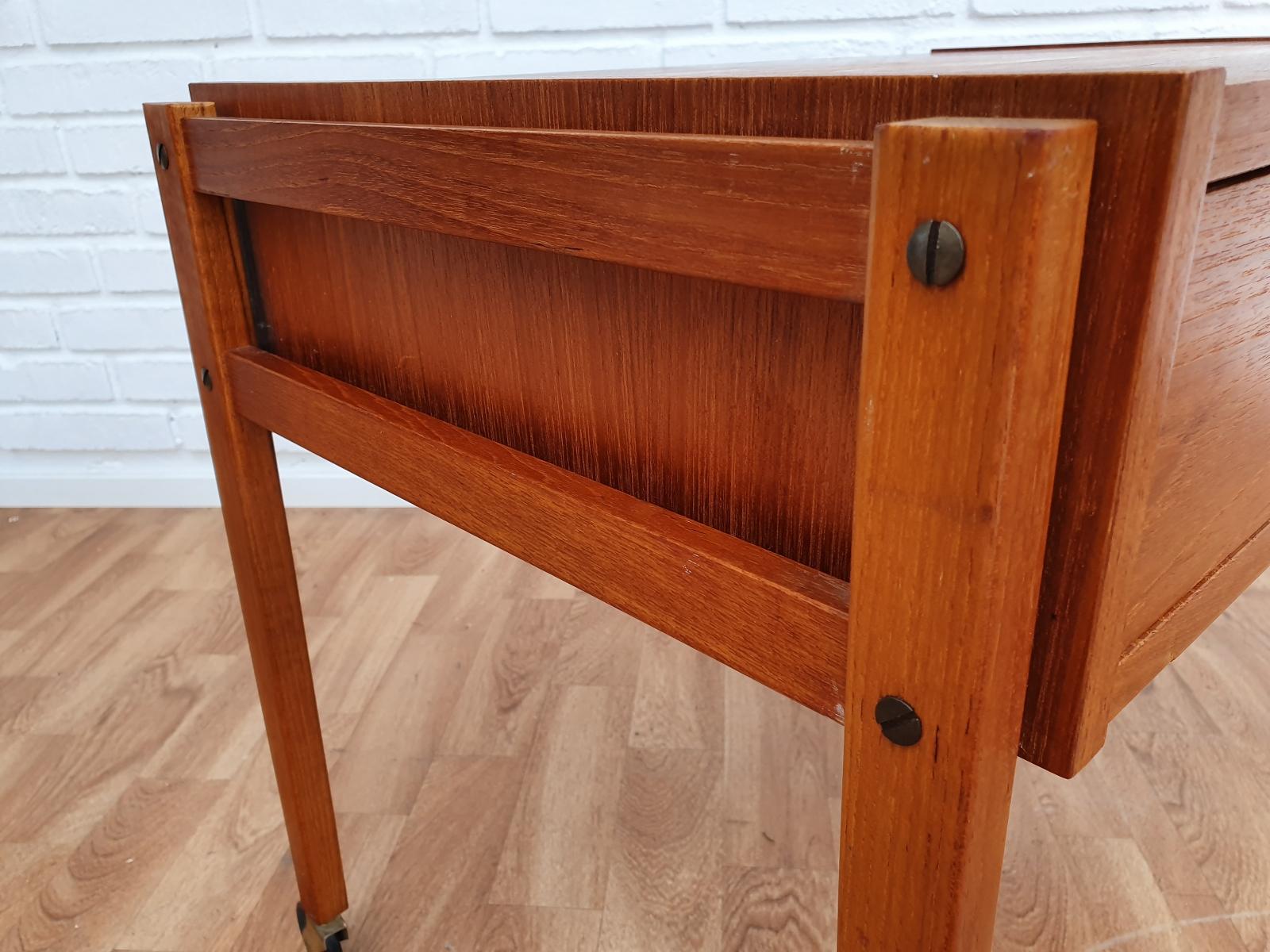 Vintage Danish Sewing Table, Teak Wood, 1960s 1