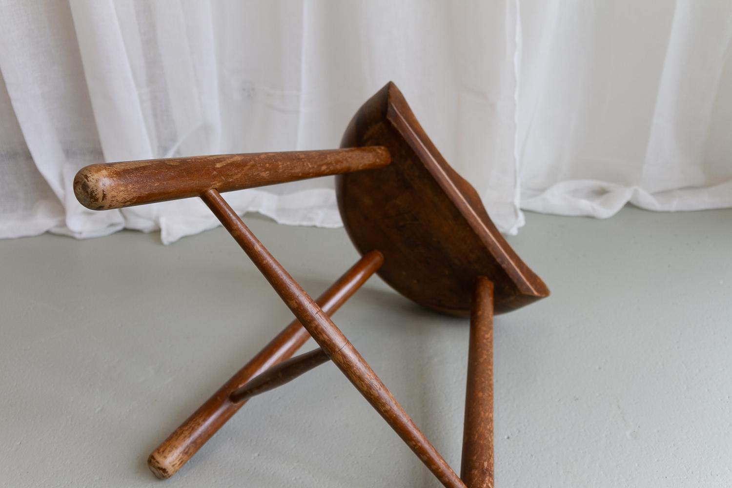 Vintage Danish Shoemaker Chair, 1930s. For Sale 4