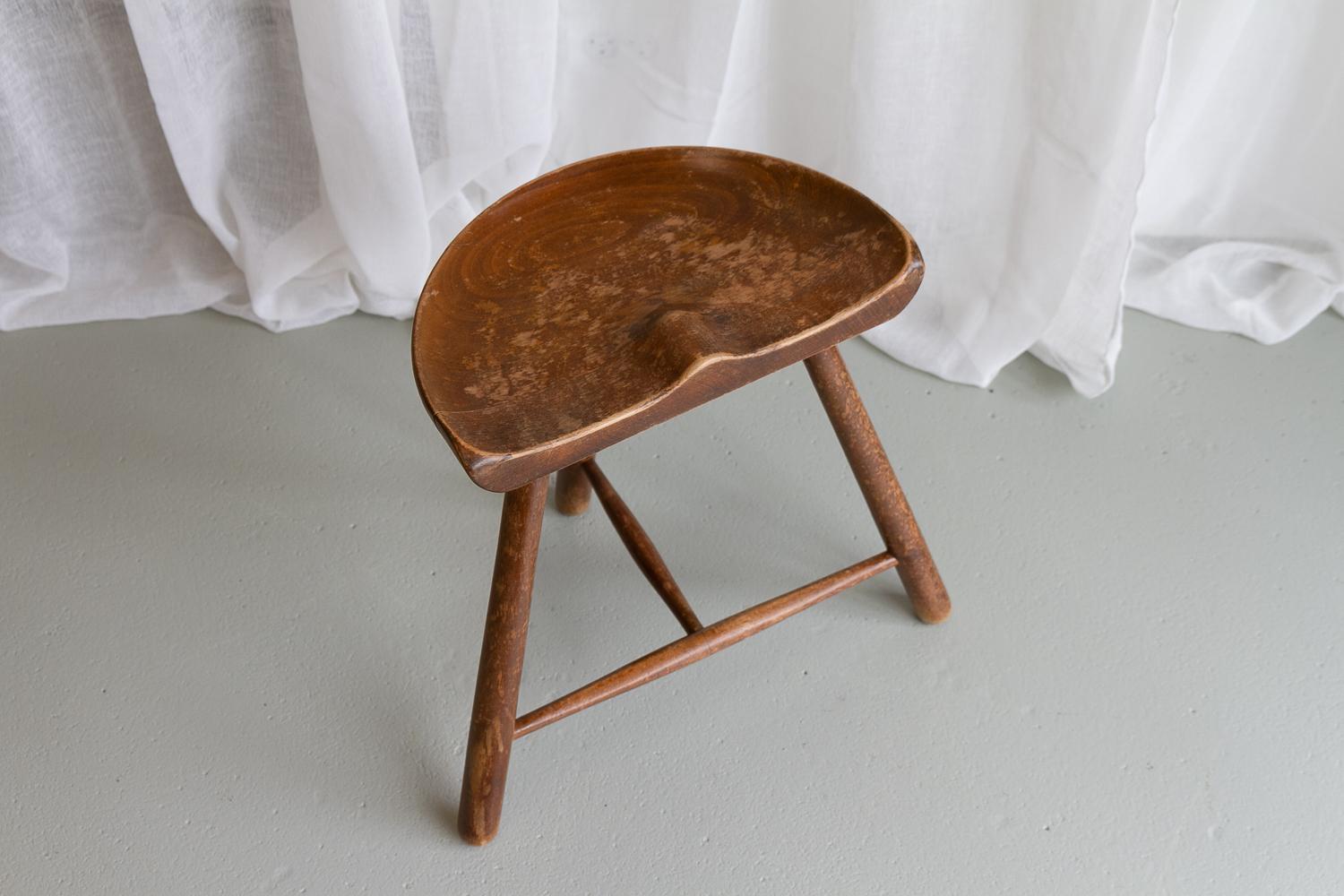 Vintage Danish Shoemaker Chair, 1930s. In Fair Condition For Sale In Asaa, DK