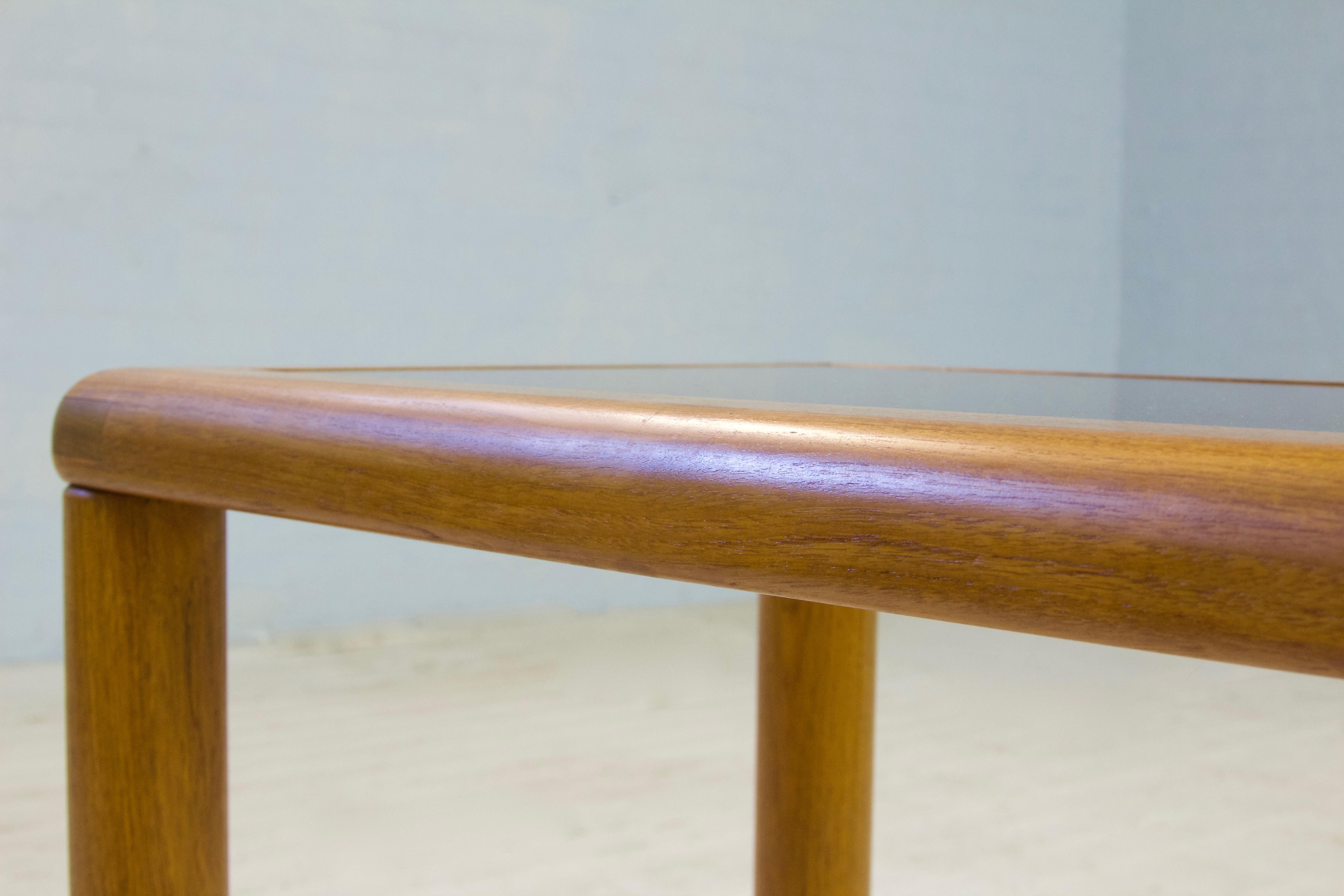 Mid-20th Century Vintage Danish Side Table in Teak with Turned Legs, 1960s For Sale