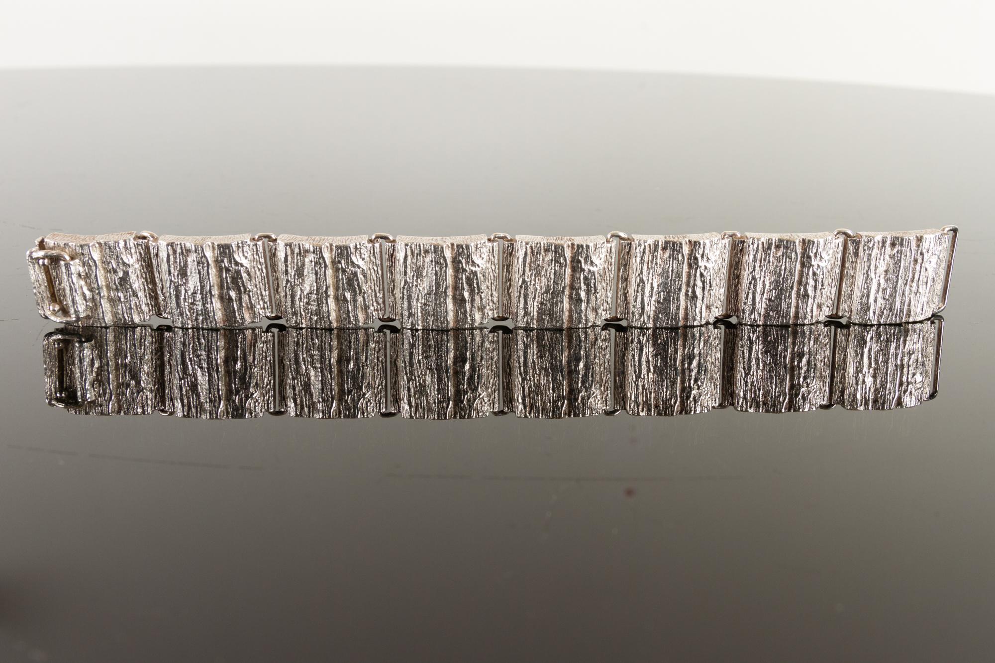 Mid-Century Modern Vintage Danish Silver Bracelet by Knud V. Andersen, 1970s