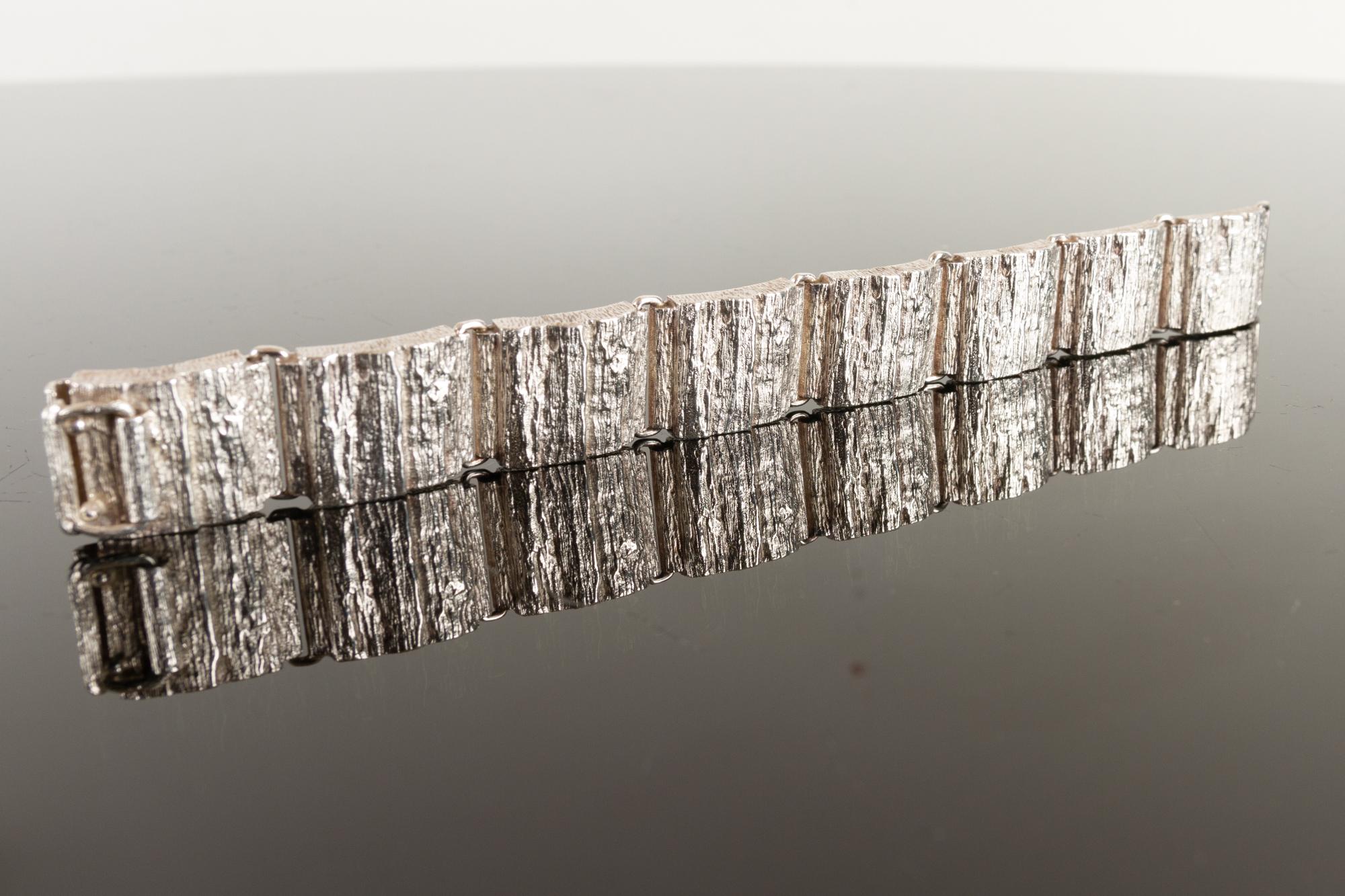 Vintage Danish Silver Bracelet by Knud V. Andersen, 1970s In Good Condition In Asaa, DK
