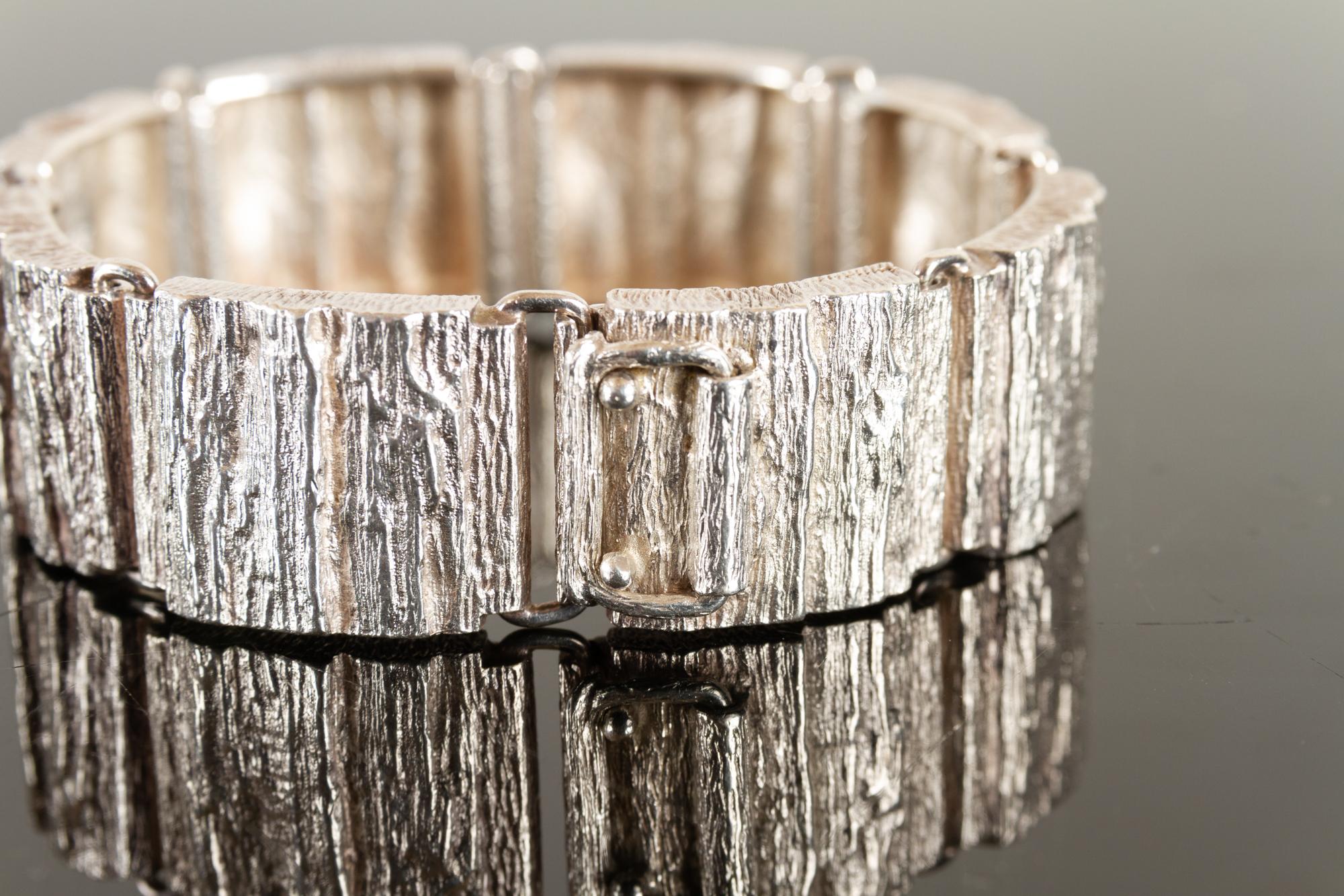 Sterling Silver Vintage Danish Silver Bracelet by Knud V. Andersen, 1970s