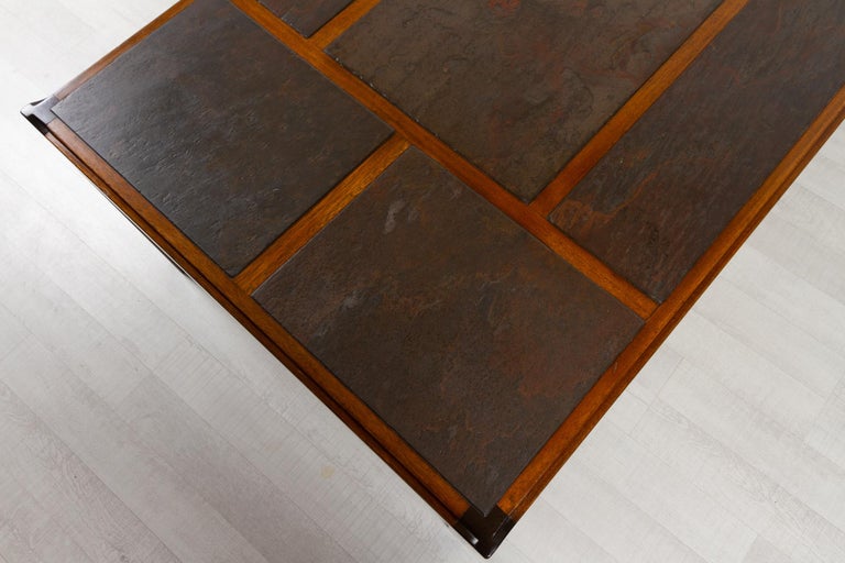 Vintage Danish Slate Coffee Table by Svend Langkilde, 1970s For Sale 8